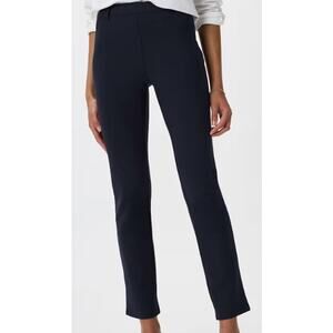 Quince Ultra-Stretch Ponte Straight Leg Pants, M, Navy Blue